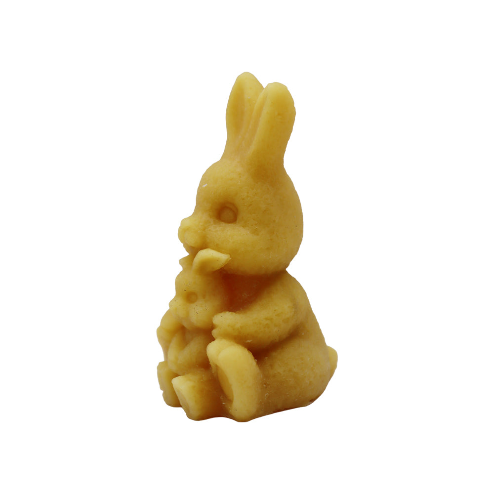 Bienenwachskerze „Hase mit Häschen“