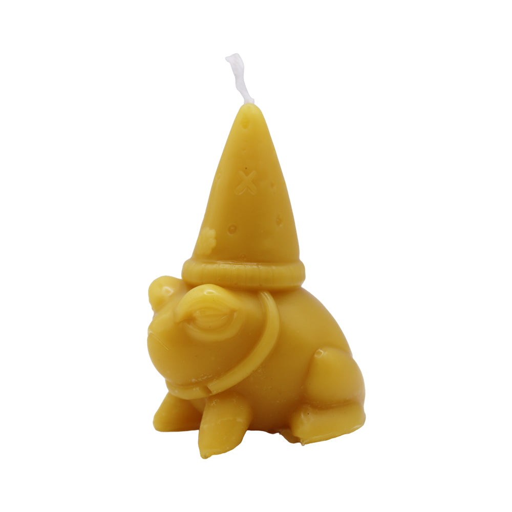 Bienenwachskerze „Frosch mit Zipfelmütze“