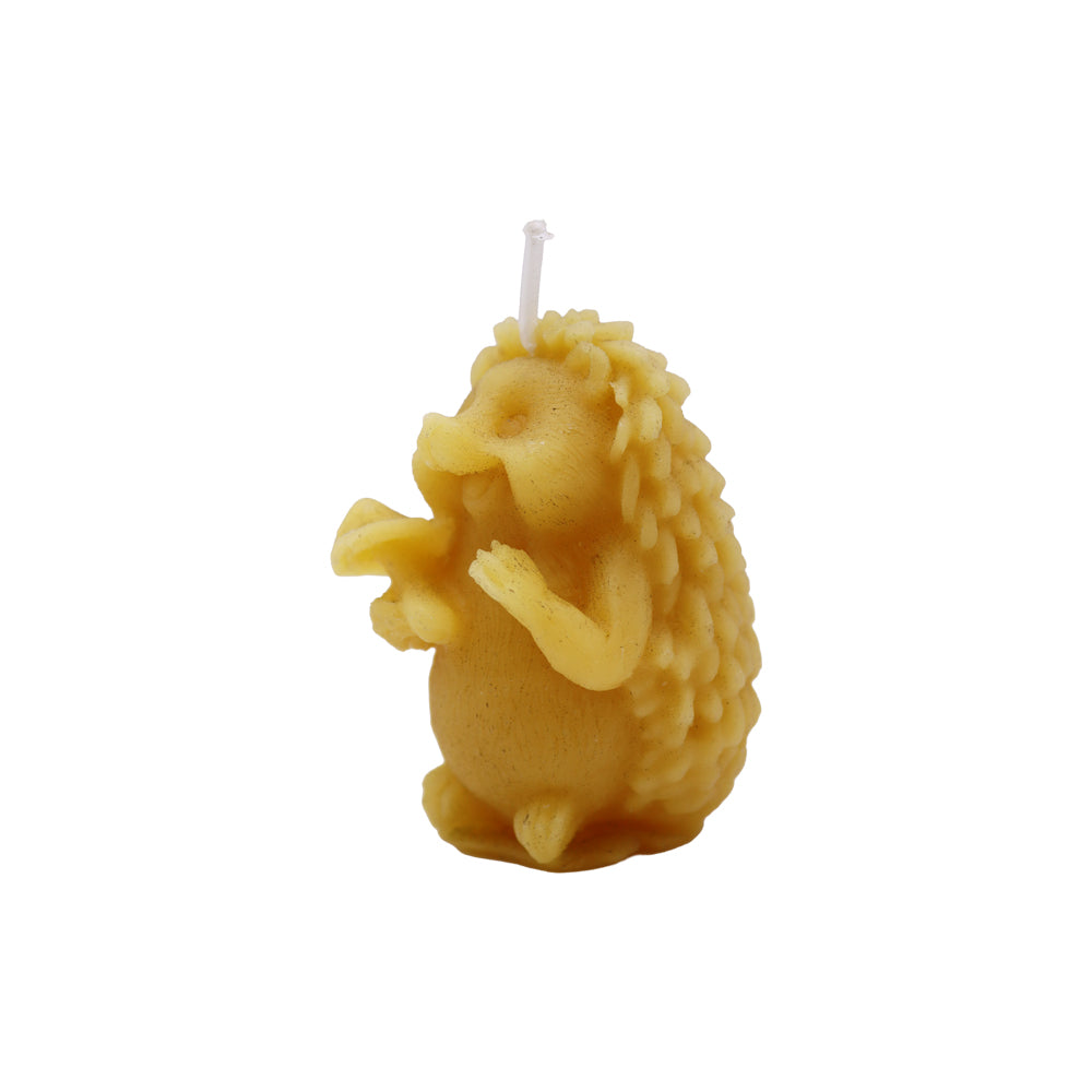 Bienenwachskerze „Igel mit Pilz“