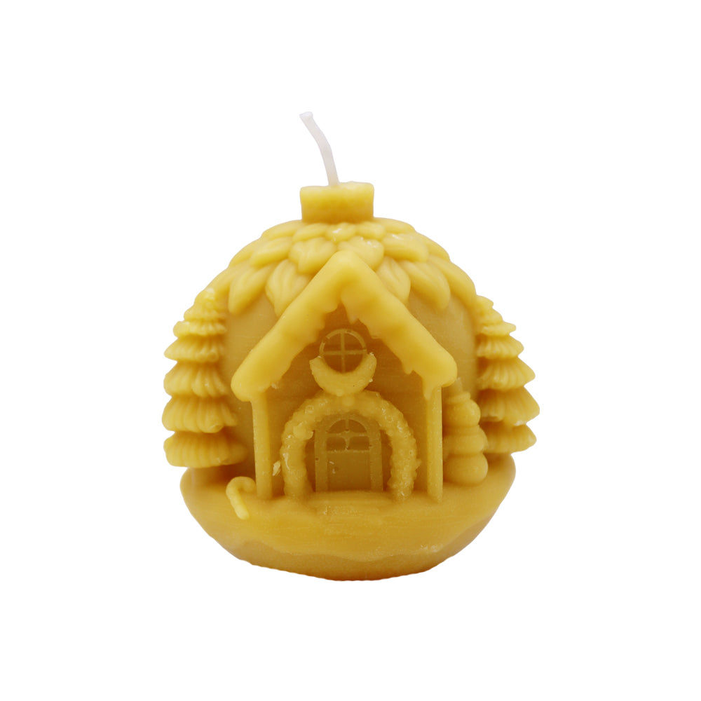 Bienenwachskerze „Winterhaus“