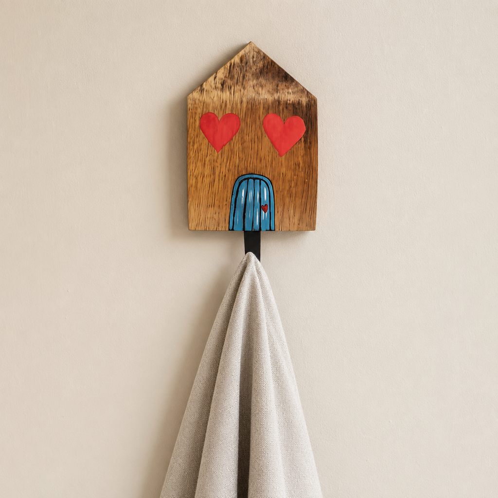 Haus-Wandhaken aus Weinfass-Holz