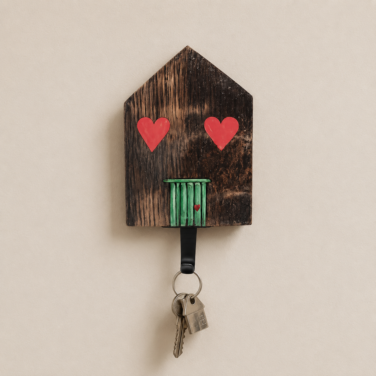 Haus-Wandhaken aus Weinfass-Holz