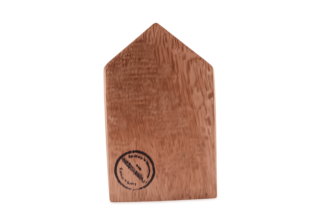 Dekorativer Fotohalter Haus Pastell aus Weinfass-Holz