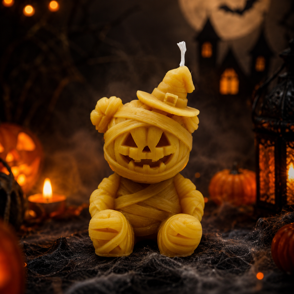 Bienenwachskerze „Halloween-Mumie“