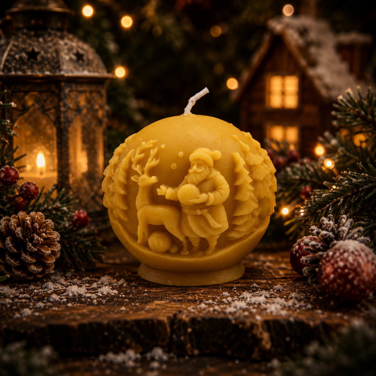 Bienenwachskerze „Weihnachtskugel“