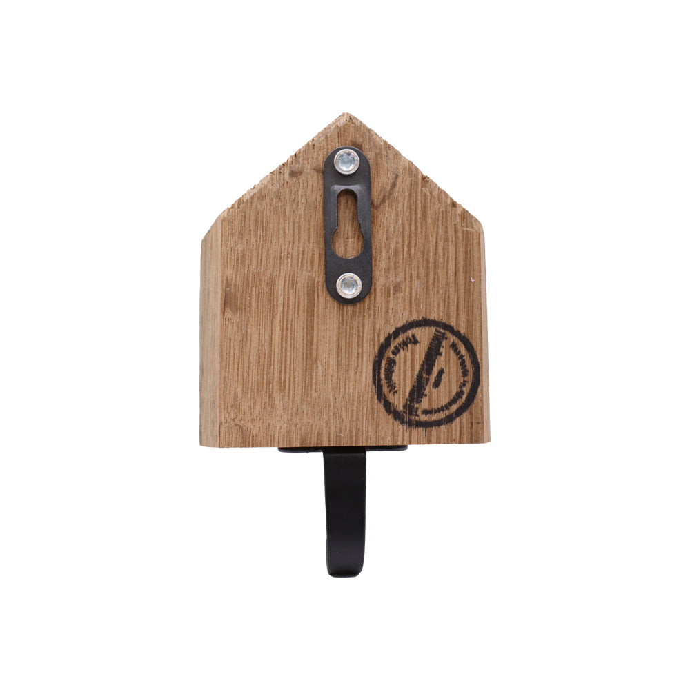 Haus-Wandhaken „Kleine Läden“ aus Holz alter Weinfässer