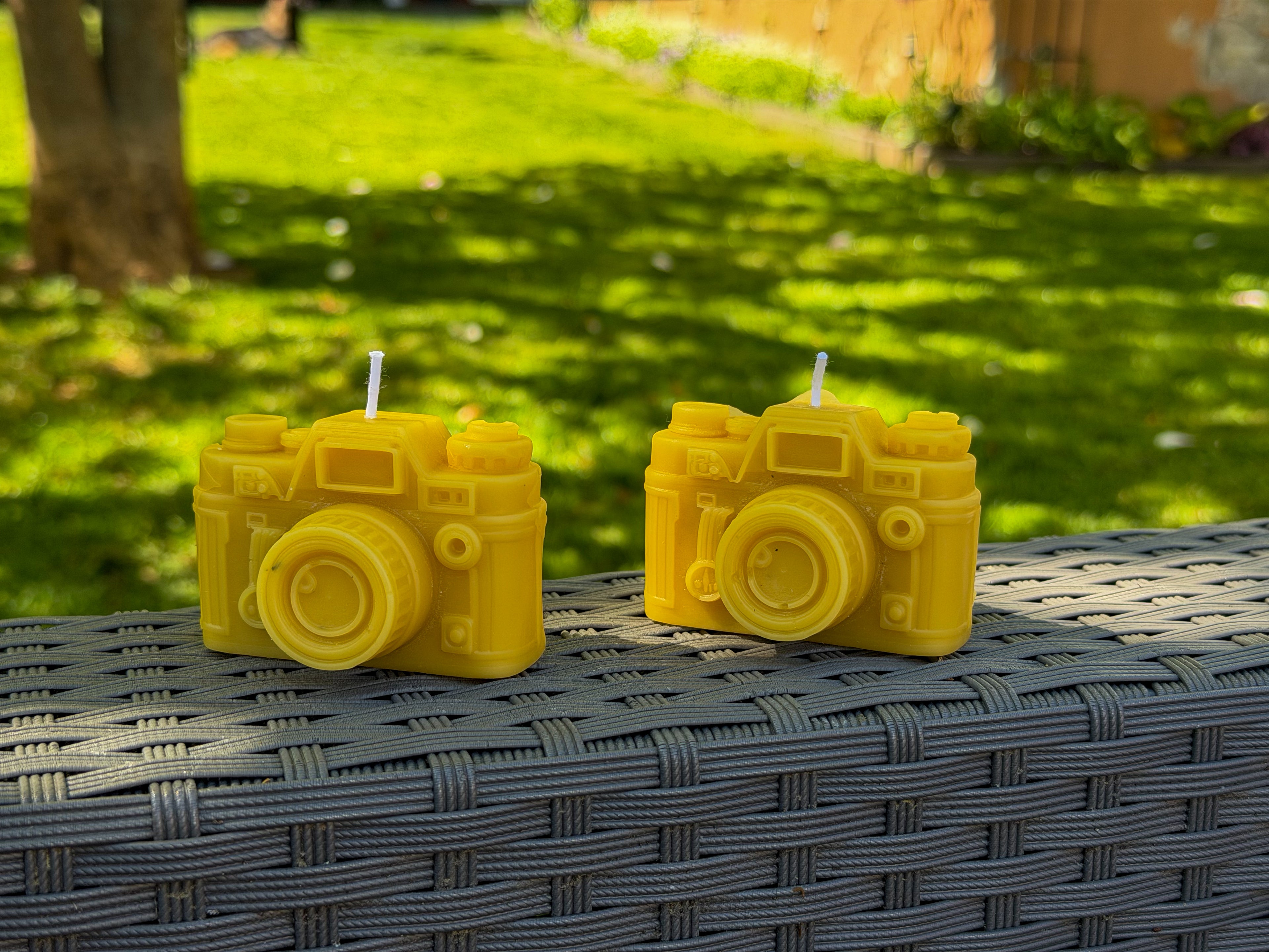 Bienenwachskerze „Fotoapparat“