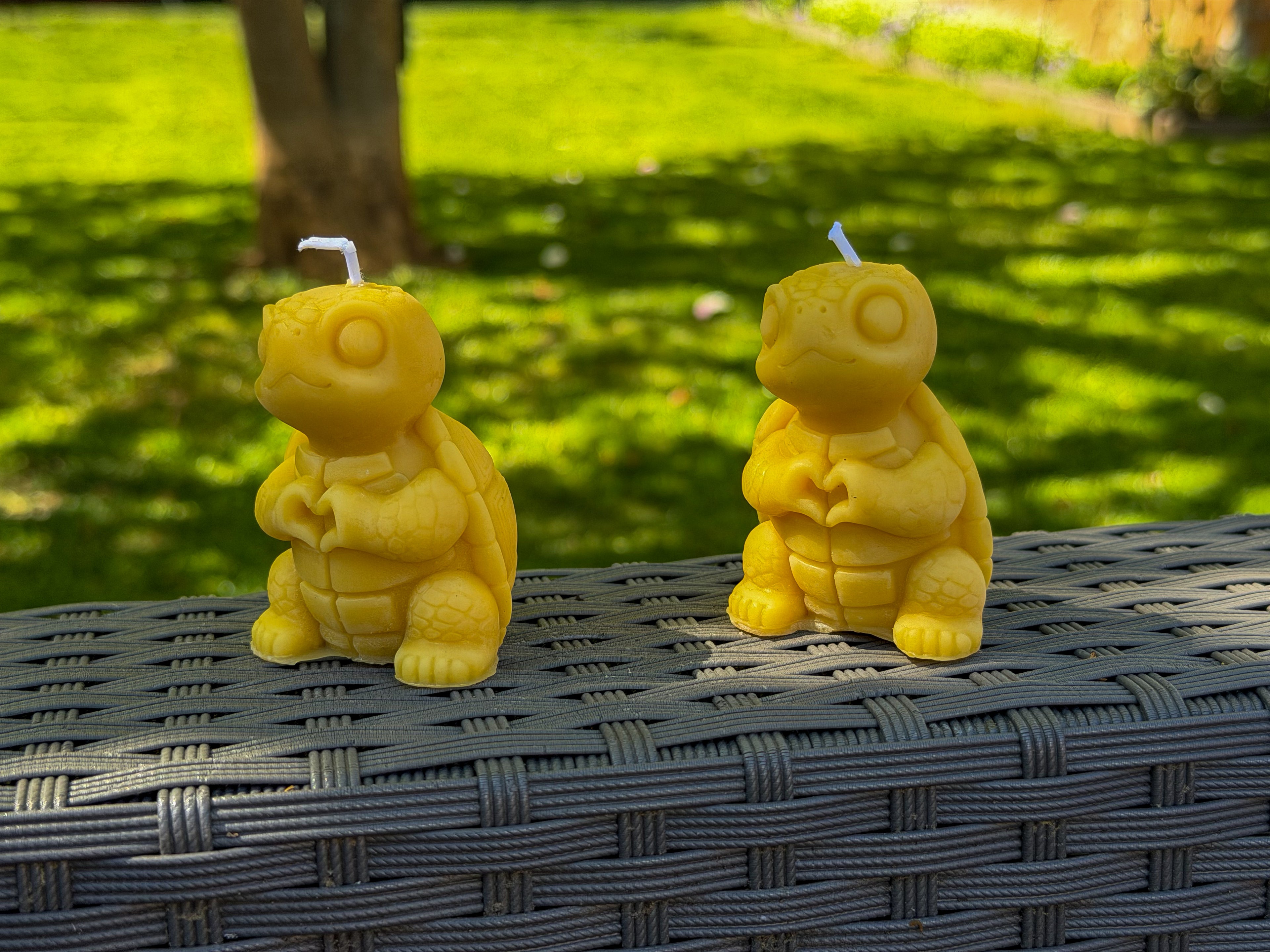 Bienenwachskerze „Schildkröte mit Herz“
