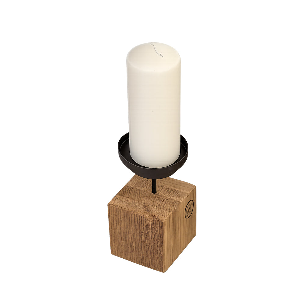 Kerzenständer aus Weinfass-Holz