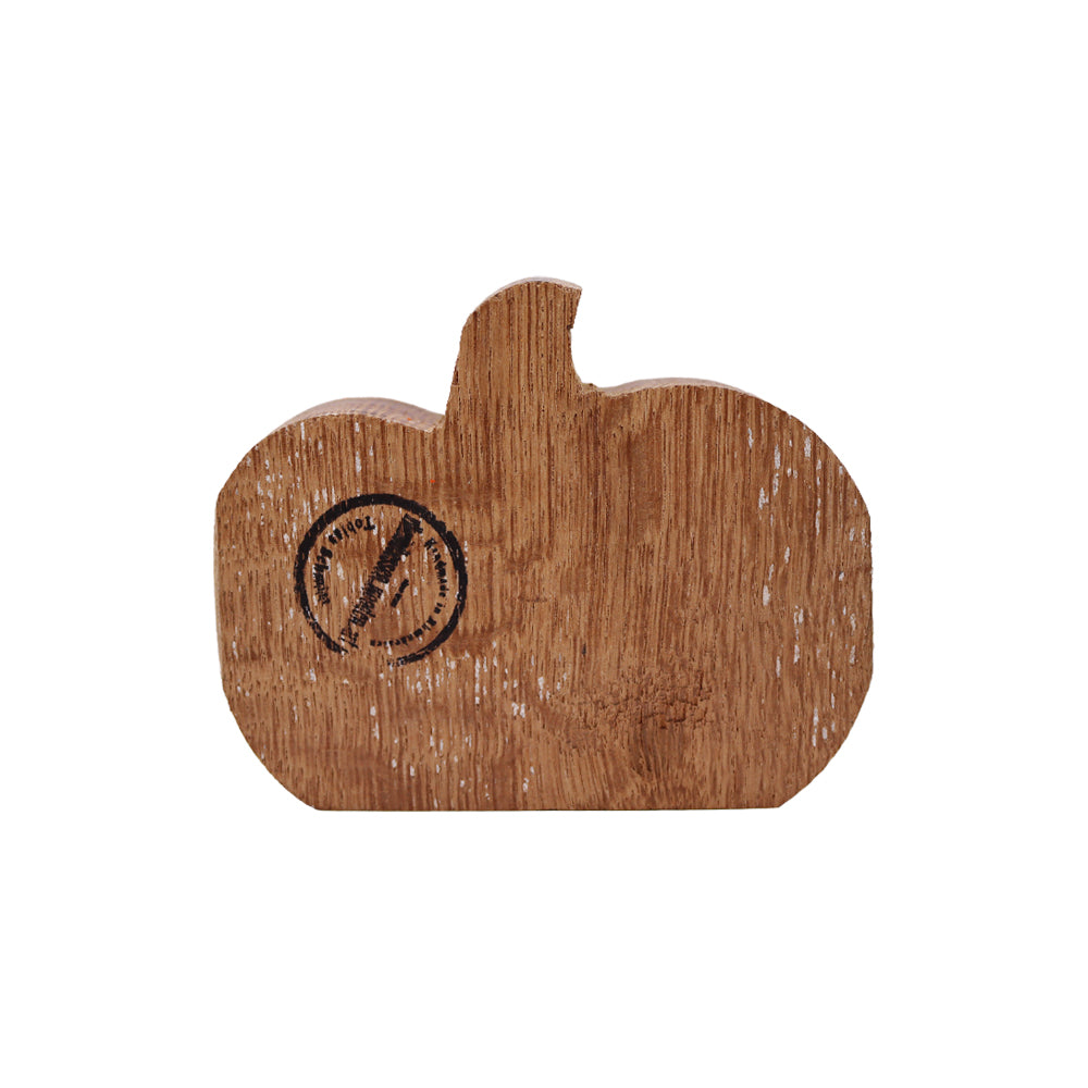 Kürbis handbemalt aus Weinfass-Holz