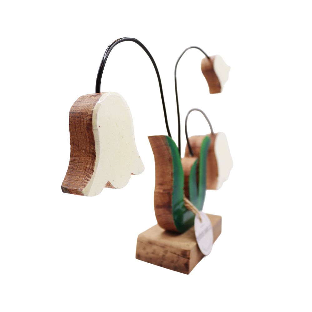 Maiglöckchen-Deko aus Holz alter Weinfässer