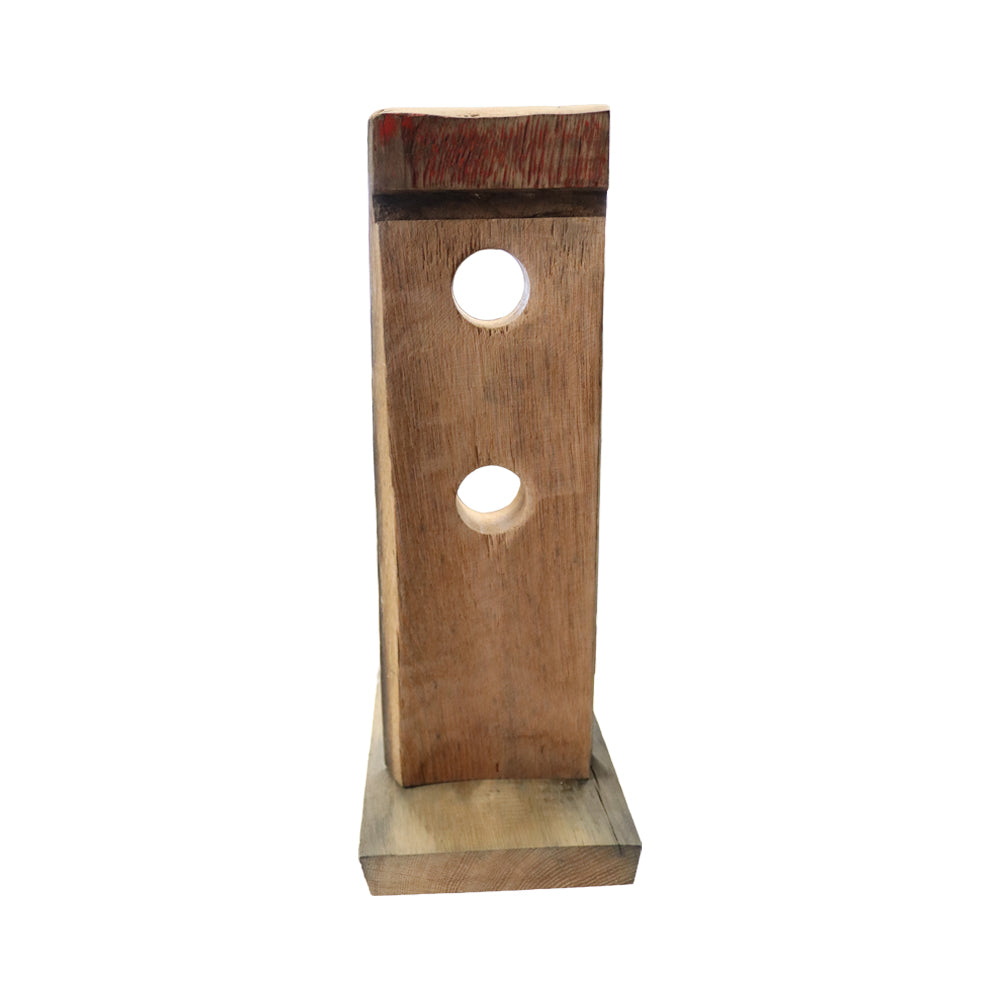 Weinflaschenhalter für 2 Flaschen aus Holz alter Weinfässer