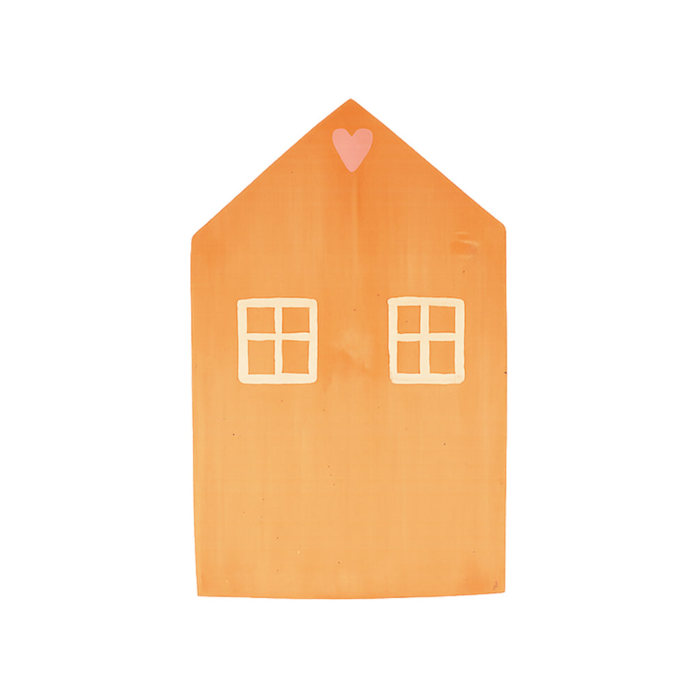 Dekorativer Fotohalter Haus Pastell aus Weinfass-Holz