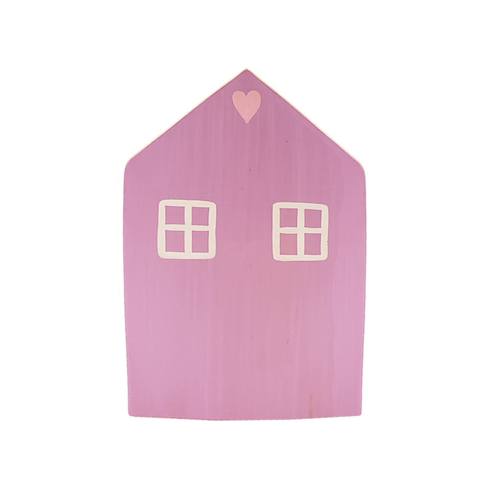 Dekorativer Fotohalter Haus Pastell aus Weinfass-Holz