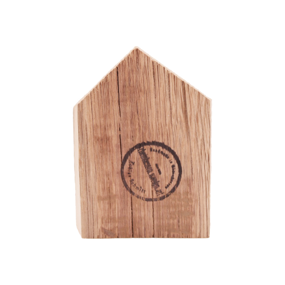 Fotohalter Haus aus Weinfass-Holz