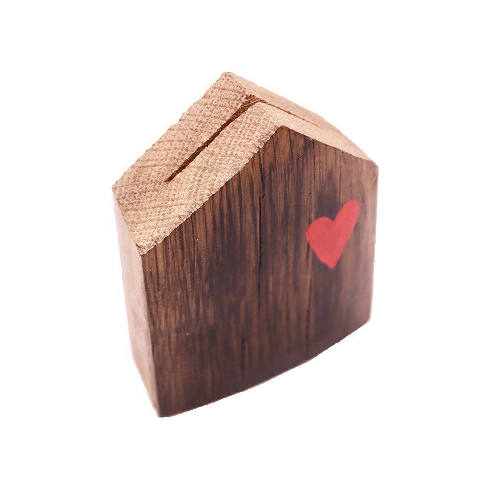 Fotohalter Haus aus Weinfass-Holz